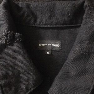 pretty little thing Jackets & Coats - Prettylittlething Black distressed jacket pretty little thing Jackets & Coats - Prettylittlething Black distressed jacket